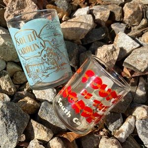 2 Vintage shot glass